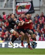 22 April 2017; Jaco Taute and Simon Zebo of Munster in action against Alex Goode of Saracens during the European Rugby Champions Cup Semi-Final match between Munster and Saracens at the Aviva Stadium in Dublin. Photo by Diarmuid Greene/Sportsfile