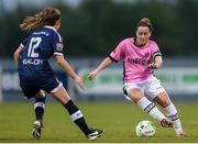 22 April 2017; Kylie Murphy of Wexford Youths in action against Jamie Finn of Shelbourne Ladies during the Continental Tyres Women's National League match between Wexford Youths and Shelbourne Ladies at Ferrycarrig Park in Wexford. Photo by Eóin Noonan/Sportsfile