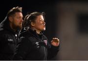 22 April 2017; Wexford Youths manager Laura Heffernan during the Continental Tyres Women's National League match between Wexford Youths and Shelbourne Ladies at Ferrycarrig Park in Wexford. Photo by Eóin Noonan/Sportsfile