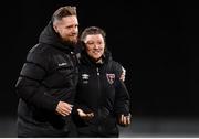22 April 2017; Wexford Youths manager Laura Heffernan speaking with assistant manager Denny Carthy after the Continental Tyres Women's National League match between Wexford Youths and Shelbourne Ladies at Ferrycarrig Park in Wexford. Photo by Eóin Noonan/Sportsfile