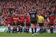 22 April 2017; Tyler Bleyendaal of Munster kicks for touch during the European Rugby Champions Cup Semi-Final match between Munster and Saracens at the Aviva Stadium in Dublin. Photo by Diarmuid Greene/Sportsfile