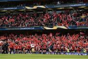 22 April 2017; Munster players applaud supporters after the European Rugby Champions Cup Semi-Final match between Munster and Saracens at the Aviva Stadium in Dublin. Photo by Diarmuid Greene/Sportsfile