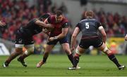 22 April 2017; Dave Kilcoyne of Munster is tackled by Mako Vunipola, left, and George Kruis of Saracens during the European Rugby Champions Cup Semi-Final match between Munster and Saracens at the Aviva Stadium in Dublin. Photo by Diarmuid Greene/Sportsfile