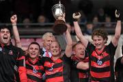 16 October 2011; Newmarket captain Barry O'Leary and team-mates celebrate with the Billy Long Cup. Cork County Premier Intermediate Football Championship Final, Newmarket v Clyda Rovers, Pairc Ui Chaoimh, Cork. Picture credit: Stephen McCarthy / SPORTSFILE