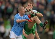 16 October 2011; Sean Conner, St. Patrick's, in action against Keith Lynch, Newtown Blues. Louth County Senior Football Championship Final, St. Patrick's v Newtown Blues. GAA Grounds, Drogheda, Co. Louth. Photo by Sportsfile