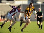 16 October 2011; David McKenna, Crossmaglen Rangers, in action against Dwayne McParland, Ballymacnab Round Towers. Armagh County Senior Football Championship Final, Crossmaglen Rangers v Ballymacnab Round Towers, Morgan Athletic Grounds, Armagh. Picture credit: Oliver McVeigh / SPORTSFILE