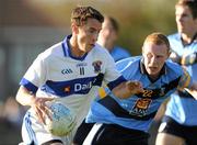 16 October 2011; Padraig Lee, St Vincent’s, in action against Ciaran McConnell, UCD. Dublin County Senior Football Championship Round 4, UCD v St Vincent’s, O’Toole Park, Dublin. Picture credit: Brendan Moran / SPORTSFILE