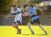 16 October 2011; Neil Billings, St Vincent’s, contests possession with Ciaran McConnell, UCD. Dublin County Senior Football Championship Round 4, UCD v St Vincent’s, O’Toole Park, Dublin. Picture credit: Brendan Moran / SPORTSFILE