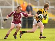 16 October 2011; Francis Hanratty, Crossmaglen Rangers, in action against Paudi Crilly, Ballymacnab Round Towers. Armagh County Senior Football Championship Final, Crossmaglen Rangers v Ballymacnab Round Towers, Morgan Athletic Grounds, Armagh. Picture credit: Oliver McVeigh / SPORTSFILE