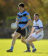 16 October 2011; Colin Forde, UCD, in action against Ciaran Dorney, St Vincent's. Dublin County Senior Football Championship Round 4, UCD v St Vincent’s, O’Toole Park, Dublin. Picture credit: Brendan Moran / SPORTSFILE
