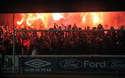 17 October 2011; Shelbourne supporters before the start of the game. FAI Ford Cup Semi-Final Replay, St. Patrick’s Athletic v Shelbourne, Richmond Park, Dublin. Picture credit: David Maher / SPORTSFILE