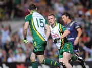 24 October 2008; Leighton Glynn celebrates scoring Ireland's first goal with team-mate Steven McDonnell. 2008 Toyota International Rules Series, Australia v Ireland, Subiaco Oval, Perth, Western Australia. Picture credit: Ray McManus / SPORTSFILE