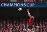 22 April 2017; CJ Stander of Munster wins possession in a lineout during the European Rugby Champions Cup Semi-Final match between Munster and Saracens at the Aviva Stadium in Dublin. Photo by Diarmuid Greene/Sportsfile