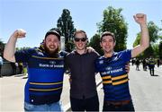 23 April 2017; Leinster supporters Kevin O'Sullivan, left, Eddie Egan, centre, and Darren O'Reilly, from Wexford, ahead of the European Rugby Champions Cup Semi-Final match between ASM Clermont Auvergne and Leinster at Matmut Stadium de Gerland in Lyon, France. Photo by Ramsey Cardy/Sportsfile