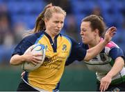 22 April 2017; Sara Phelan of Clondalkin is tackled by Sinead O'Donnell of Suttonians during the Paul Flood Plate Final match between Clondalkin and Suttonians at Donnybrook Stadium in Donnybrook, Dublin. Photo by Matt Browne/Sportsfile