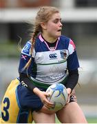 22 April 2017; Kerry Browne of Suttonians is tackled by Sara Phelan of Clondalkin during the Paul Flood Plate Final match between Clondalkin and Suttonians at Donnybrook Stadium in Donnybrook, Dublin. Photo by Matt Browne/Sportsfile