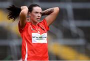 23 April 2017; Aisling Thompson of Cork prepares ahead of the Littlewoods Ireland Camogie League Division 1 Final match between Cork and Kilkenny at Gaelic Grounds in Limerick. Photo by Diarmuid Greene/Sportsfile
