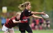 22 April 2017; Claire Nicholson of Arklow is tackled by Grace Quinlivan of Dublin University during the Paul Cusack Plate Final match between Arklow and Dublin University at Donnybrook Stadium in Donnybrook, Dublin. Photo by Matt Browne/Sportsfile