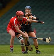 23 April 2017; Kilkenny goalkeeper Emma Kavanagh in action against Niamh McCarthy of Cork during the Littlewoods Ireland Camogie League Div 1 Final match between Cork and Kilkenny at Gaelic Grounds, in Limerick.  Photo by Ray McManus/Sportsfile