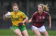 23 April 2017; Shannon McGruddy of Donegal in action against Megan Glynn of Galway during the Lidl Ladies Football National League Division 1 semi-final match between Donegal and Galway at Markievicz Park, in Sligo. Photo by Brendan Moran/Sportsfile