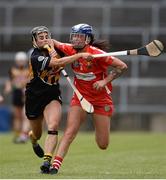 23 April 2017; Aisling Thomson of Cork in action against Katie Power of Kilkenny during the Littlewoods Ireland Camogie League Division 1 Final match between Cork and Kilkenny at Gaelic Grounds in Limerick. Photo by Diarmuid Greene/Sportsfile