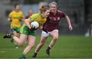 23 April 2017; Shannon McGruddy of Donegal in action against Megan Glynn of Galway during the Lidl Ladies Football National League Division 1 semi-final match between Donegal and Galway at Markievicz Park, in Sligo. Photo by Brendan Moran/Sportsfile
