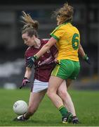 23 April 2017; Caitriona Cormican of Galway in action against Ciara Hegarty of Donegal during the Lidl Ladies Football National League Division 1 semi-final match between Donegal and Galway at Markievicz Park, in Sligo. Photo by Brendan Moran/Sportsfile