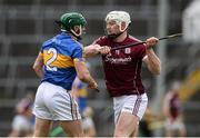 23 April 2017; Cathal Barrett of Tipperary and Joe Canning of Galway tussle off the ball during the Allianz Hurling League Division 1 Final match between Galway and Tipperary at the Gaelic Grounds in Limerick. Photo by Diarmuid Greene/Sportsfile