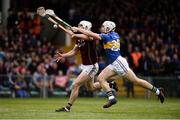 23 April 2017; Gearóid McInerney of Galway in action against Niall O'Meara of Tipperary during the Allianz Hurling League Division 1 Final match between Galway and Tipperary at the Gaelic Grounds in Limerick. Photo by Diarmuid Greene/Sportsfile