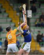 23 April 2017; Michael O'Leary of Kerry in action against Daragh Kelly of Meath during the Leinster GAA Hurling Senior Championship Qualifier Group Round 1 match between Meath and Kerry at Pairc Tailteann, in Navan. Photo by Matt Browne/Sportsfile