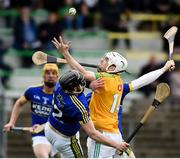 23 April 2017; Mark O'Sullivan of Meath in action against Rory Horgan and Sean Weir of Kerry during the Leinster GAA Hurling Senior Championship Qualifier Group Round 1 match between Meath and Kerry at Pairc Tailteann, in Navan. Photo by Matt Browne/Sportsfile