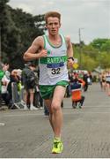 23 April 2017; Kevin Dooney, Raheny Shamrock AC, in action during the Men's Senior relay race, during the Irish Life Health National Road Relays at Raheny Village, in Dublin. Photo by Tomás Greally/Sportsfile