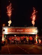 23 April 2017; A general view of the start of the Virgin Media Night Run at Spencer Dock Hotel, in Dublin. Photo by Cody Glenn/Sportsfile