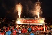 23 April 2017; A general view of the start of the Virgin Media Night Run at Spencer Dock Hotel, in Dublin. Photo by Cody Glenn/Sportsfile