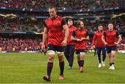 22 April 2017; Jean Deysel and his Munster teammates following their defeat in the European Rugby Champions Cup Semi-Final match between Munster and Saracens at the Aviva Stadium in Dublin. Photo by Ramsey Cardy/Sportsfile