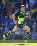 23 April 2017; Garry Ringrose of Leinster on his way to scoring his side's first try during the European Rugby Champions Cup Semi-Final match between ASM Clermont Auvergne and Leinster at Matmut Stadium de Gerland in Lyon, France. Photo by Ramsey Cardy/Sportsfile