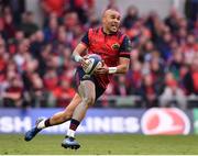 22 April 2017; Simon Zebo of Munster during the European Rugby Champions Cup Semi-Final match between Munster and Saracens at the Aviva Stadium in Dublin. Photo by Ramsey Cardy/Sportsfile