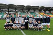 22 October 2011; Presidential candidate Gay Mitchell meets with the Republic of Ireland Women’s Senior Team ahead of their EURO 2013 Qualifier. Tallaght Stadium, Tallaght, Dublin. Picture credit: Stephen McCarthy / SPORTSFILE