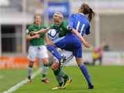22 October 2011; Stephaine Roche, Republic of Ireland, in action against Moran Fridman, Israel. UEFA Women's Euro 2013 Qualifier, Republic of Ireland v Israel, Tallaght Stadium, Tallaght, Dublin. Picture credit: Stephen McCarthy / SPORTSFILE