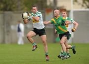 22 October 2011; Paul Casey, Lucan Sarsfields, in action against James O'Connor, Thomas Davis. Dublin County Senior Football Championship Quarter-Final, Thomas Davis v Lucan Sarsfields, O'Toole Park, Dublin. Photo by Sportsfile