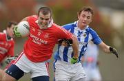 22 October 2011; Gavin McIntyre, St Brigid's, in action against Ian Clarke, Ballyboden St Enda's. Dublin County Senior Football Championship Quarter-Final, St Brigid's v Ballyboden St Enda's, O'Toole Park, Dublin. Photo by Sportsfile