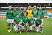 22 October 2011; The Republic of Ireland team. Back row, from left, Grace Murray, Ciara Grant, Niamh Fahey, Yvonne Tracy, Emma Byrne, Stephaine Roche, and Megan Campbell, with, front row, Áine O'Gorman, Fiona O'Sullivan, Denise O'Sullivan and Marie Curtin. UEFA Women's Euro 2013 Qualifier, Republic of Ireland v Israel, Tallaght Stadium, Tallaght, Dublin. Picture credit: Stephen McCarthy / SPORTSFILE