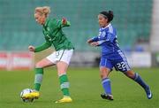 22 October 2011; Grace Murray, Republic of Ireland, in action against Shelina Israel, Israel. UEFA Women's Euro 2013 Qualifier, Republic of Ireland v Israel, Tallaght Stadium, Tallaght, Dublin. Picture credit: Stephen McCarthy / SPORTSFILE