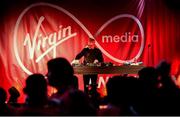 23 April 2017; DJ plays music prior to the Virgin Media Night Run in Dublin. Photo by Cody Glenn/Sportsfile