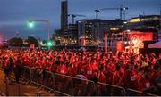 23 April 2017; Participants wait at the starting line prior to the Virgin Media Night Run in Dublin. Photo by Cody Glenn/Sportsfile