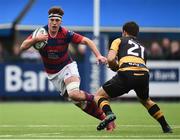23 April 2017; Adrian D’Arcy of Clontarf in action against Abrie Griesel of Young Munster during the Ulster Bank League Division 1A semi-final match between Clontarf and Young Munster at Castle Avenue, Clontarf, in Dublin. Photo by Seb Daly/Sportsfile