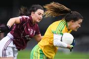 23 April 2017; Niamh Hegarty of Donegal in action against Charlotte Cooney of Galway during the Lidl Ladies Football National League Division 1 semi-final match between Donegal and Galway at Markievicz Park, in Sligo. Photo by Brendan Moran/Sportsfile