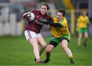 23 April 2017; Noelle Connolly of Galway in action against Geraldine McLaughlin of Donegal during the Lidl Ladies Football National League Division 1 semi-final match between Donegal and Galway at Markievicz Park, in Sligo. Photo by Brendan Moran/Sportsfile
