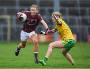 23 April 2017; Sinead Burke of Galway in action against Yvonne McMonagle of Donegal during the Lidl Ladies Football National League Division 1 semi-final match between Donegal and Galway at Markievicz Park, in Sligo. Photo by Brendan Moran/Sportsfile