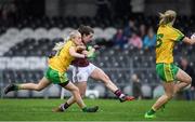 23 April 2017; Roisín Leonard of Galway scores her side's only goal during the Lidl Ladies Football National League Division 1 semi-final match between Donegal and Galway at Markievicz Park, in Sligo. Photo by Brendan Moran/Sportsfile